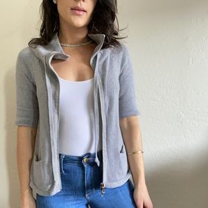 Talbots Petites Gray Knit Sweater